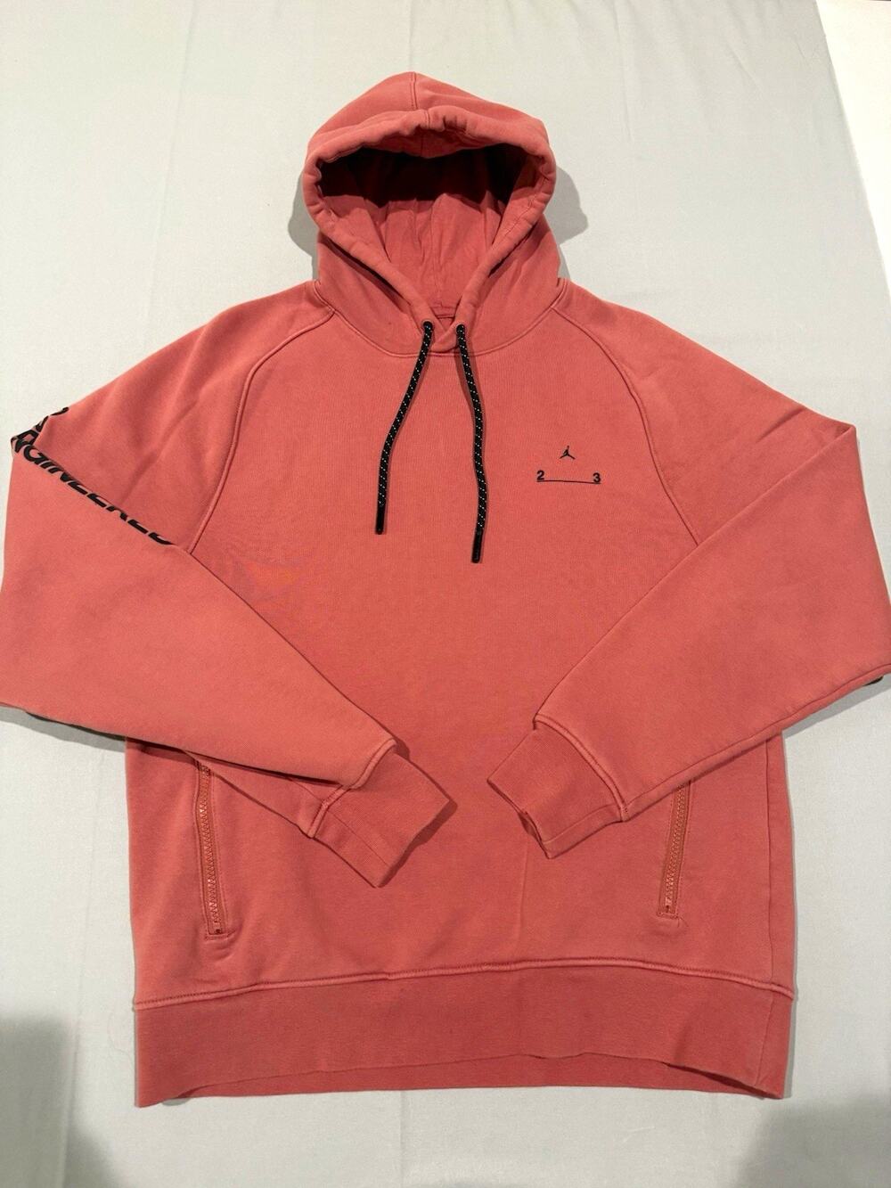 Jordan 23 Engineered Mens M Pink Pullover Fleece Hoodie Pockets Jumpman DQ7881